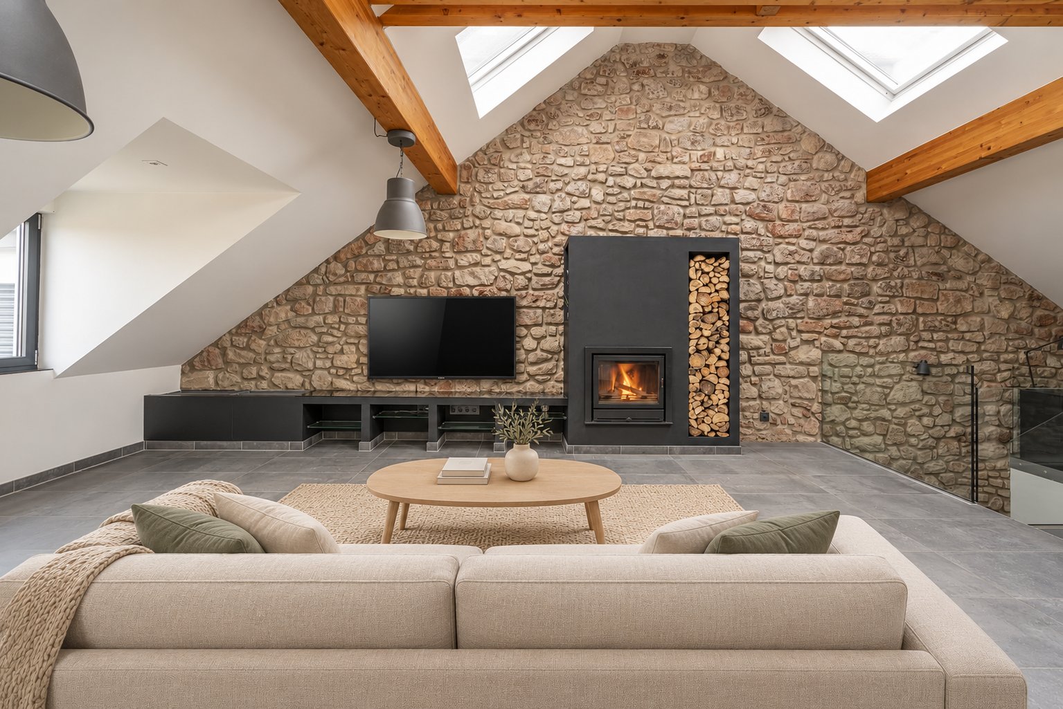2-bedroom apartment with fireplace — Bissen — 4 / 10