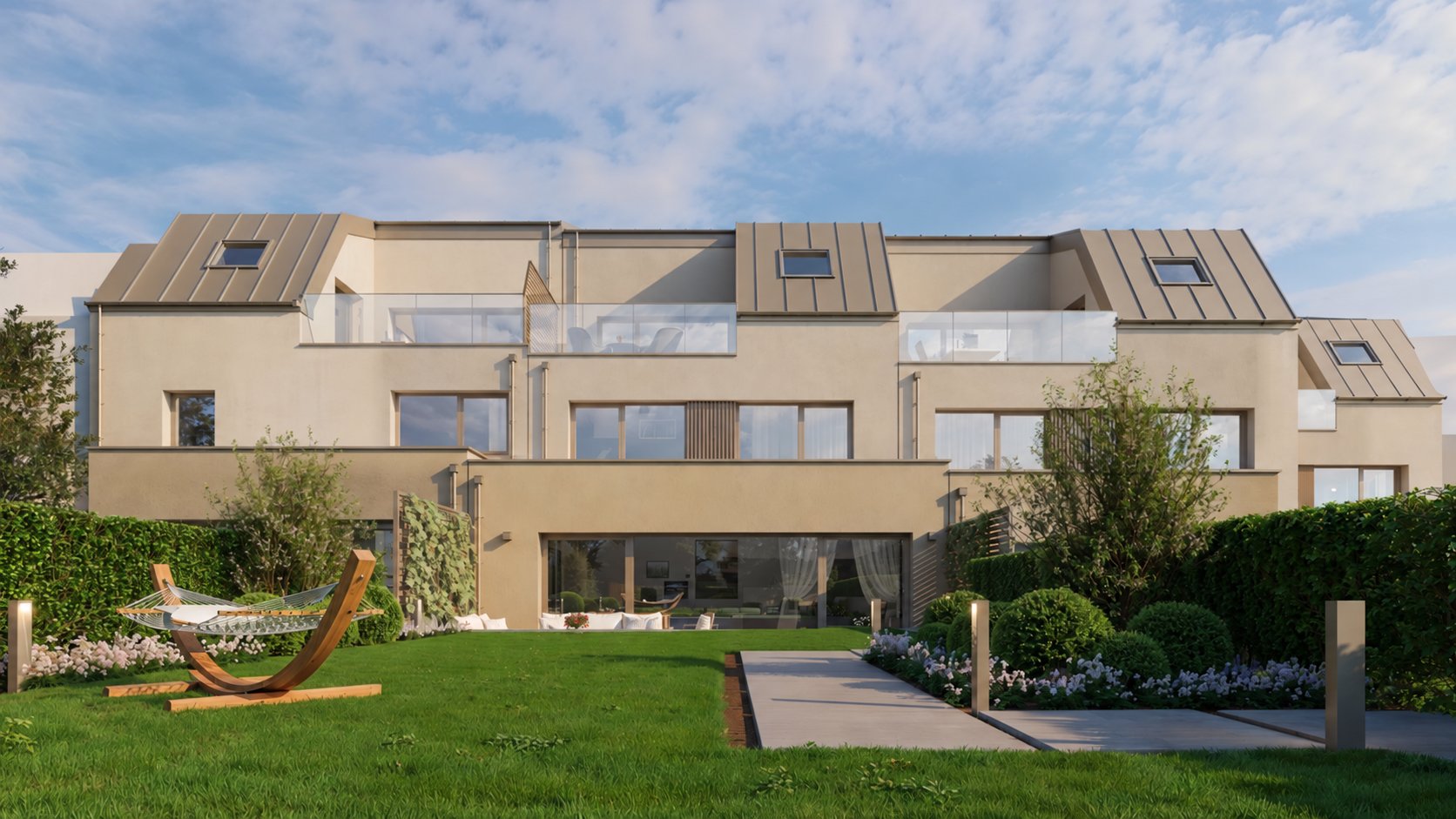Appartement neuf 3 chambres, terrasse et jardin — Holzem — 5 / 6