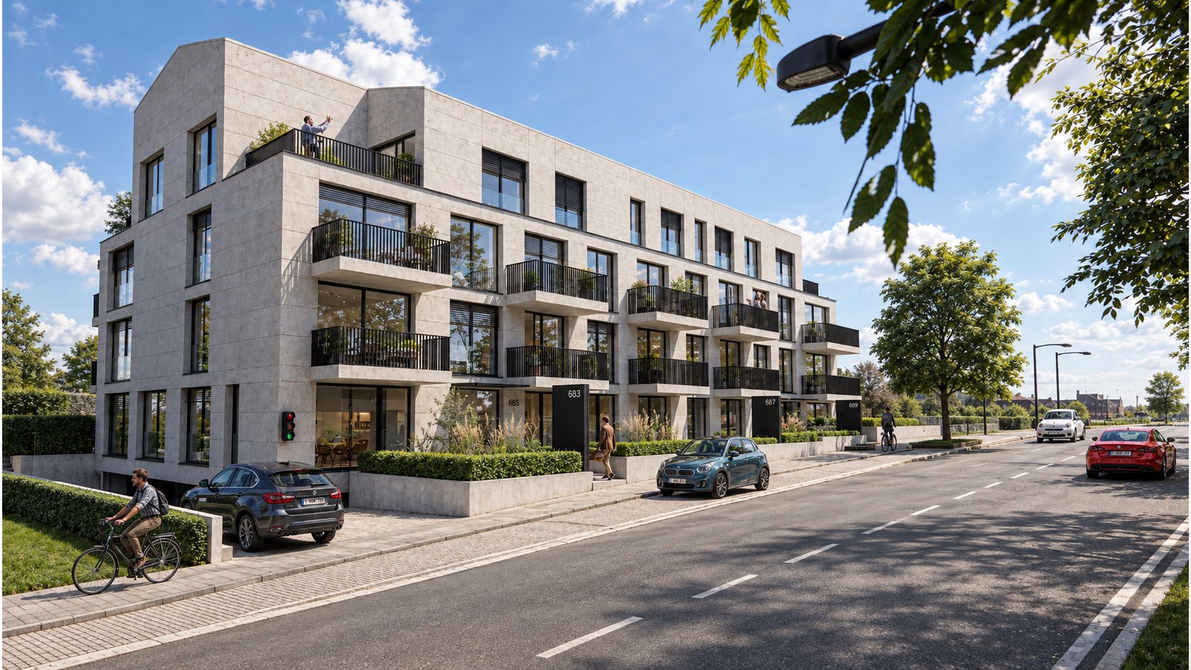 Appartement, 1 ch., 42 m², Luxembourg-Neudorf
