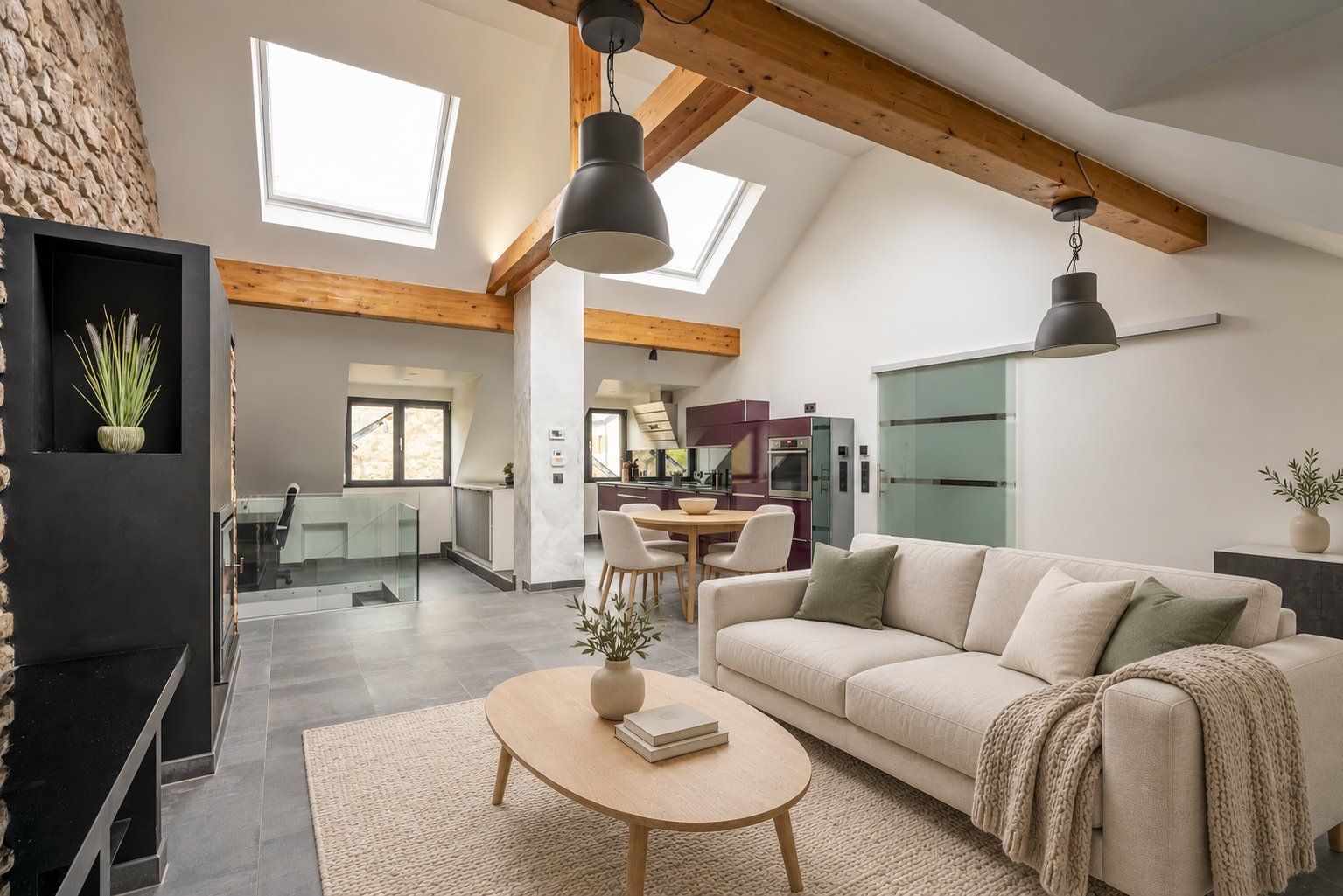 Appartement 2 chambres avec cheminée - Bissen